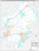 St. Clair Wall Map Premium Style